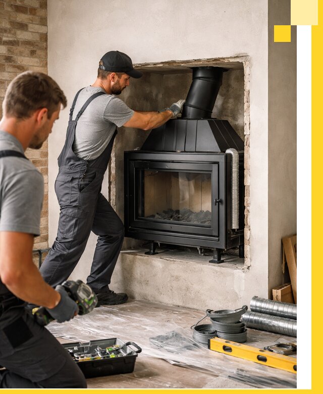 Установка каминных топок в Геленджике: монтаж, подключение