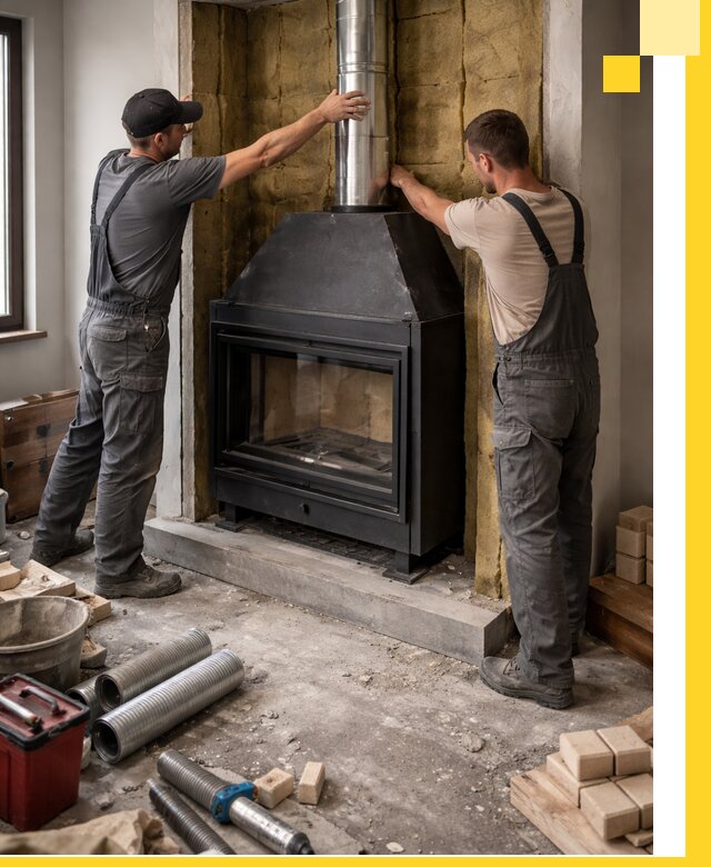 Изготовление и монтаж закрытых каминов в Геленджике под ключ