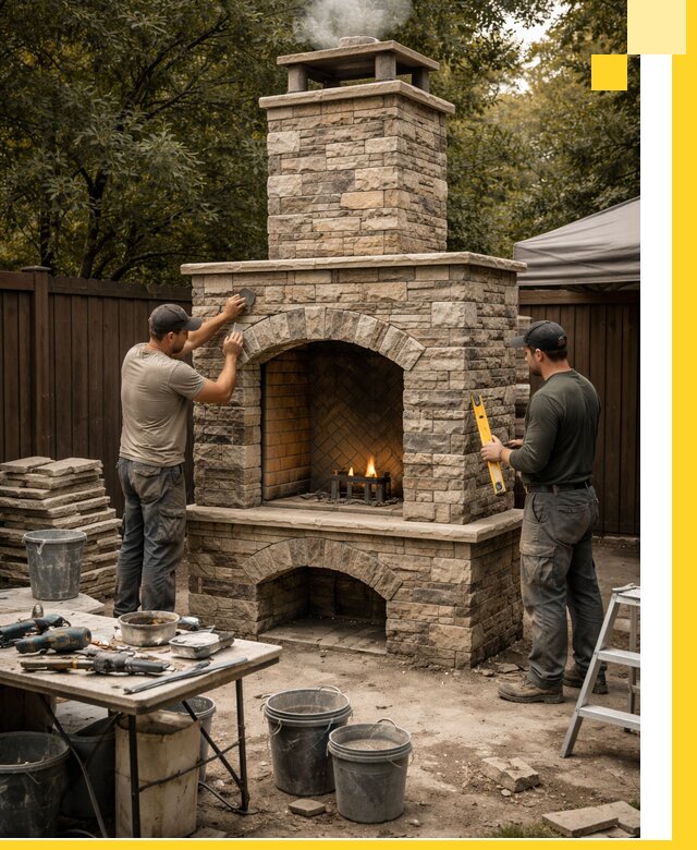 Проектирование и установка уличных каминов в Геленджике