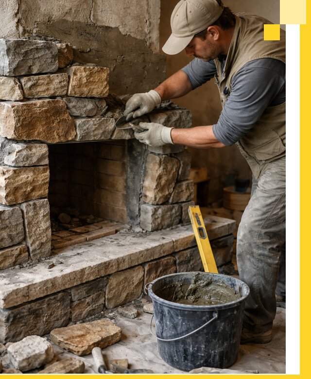 Изготовление и установка каменных каминов под ключ в Геленджике