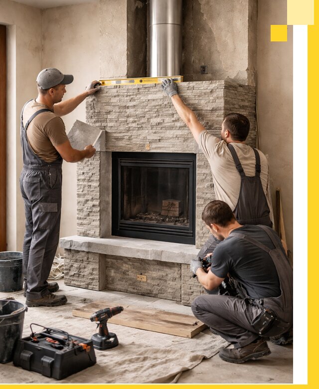 Профессиональный монтаж каминов под ключ в Геленджике для дома