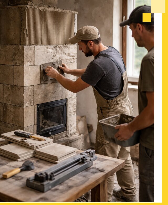 Профессиональная облицовка печей в Геленджике: керамика и камень