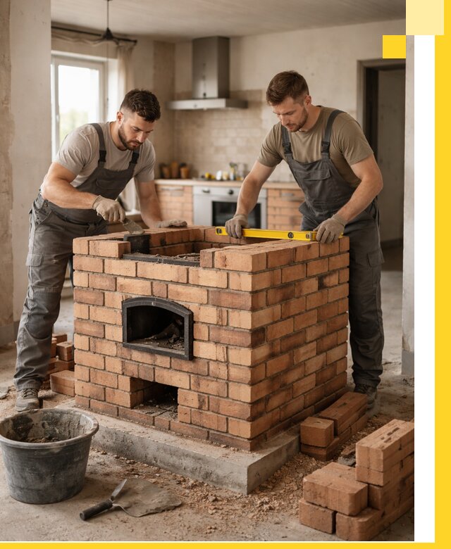 Установка и монтаж печей в частном доме в Геленджике под ключ