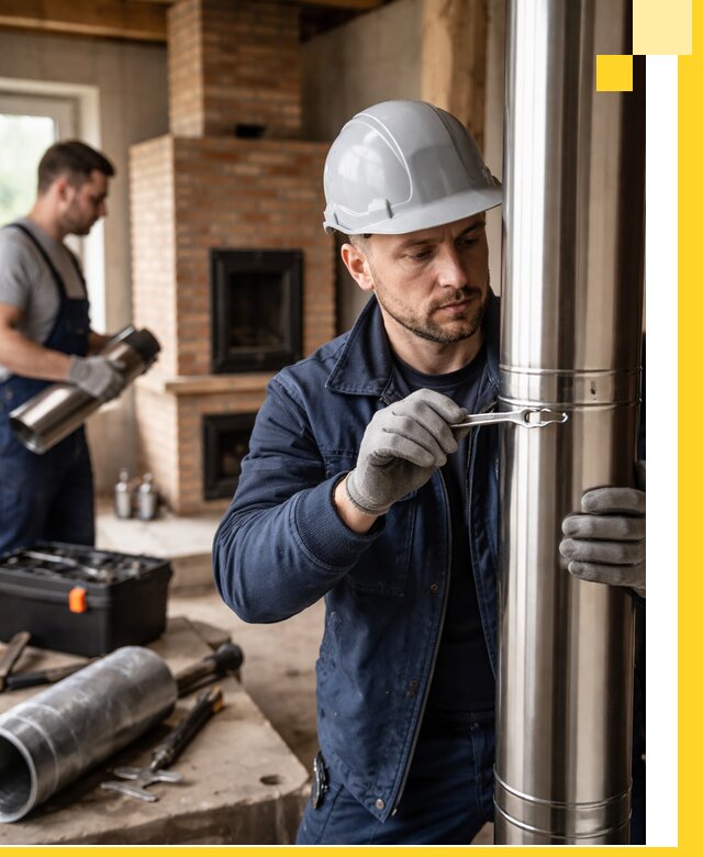 Профессиональный монтаж дымоходов для печей в Геленджике