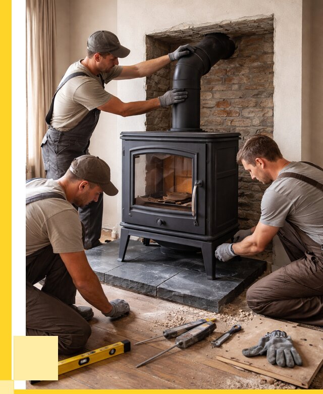 Монтаж печи камина в частном доме в Геленджике от 25985 р. | ЭриданГлн