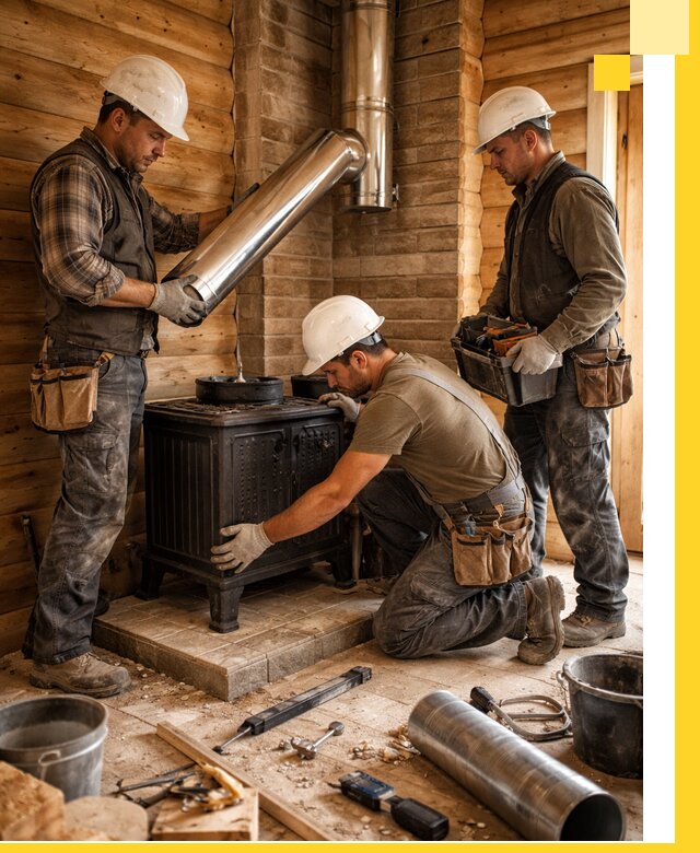 Профессиональный монтаж банных печей и дымоходов в Геленджике