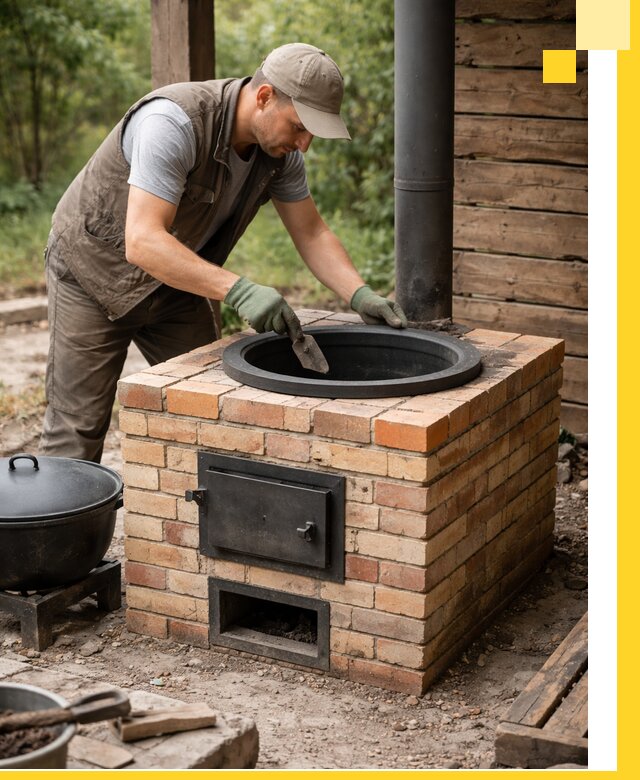 Изготовление и установка печей для казана в Геленджике под ключ