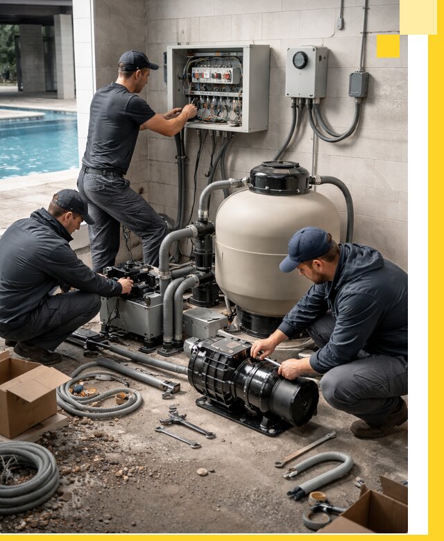 Профессиональный монтаж оборудования для бассейнов в Геленджике