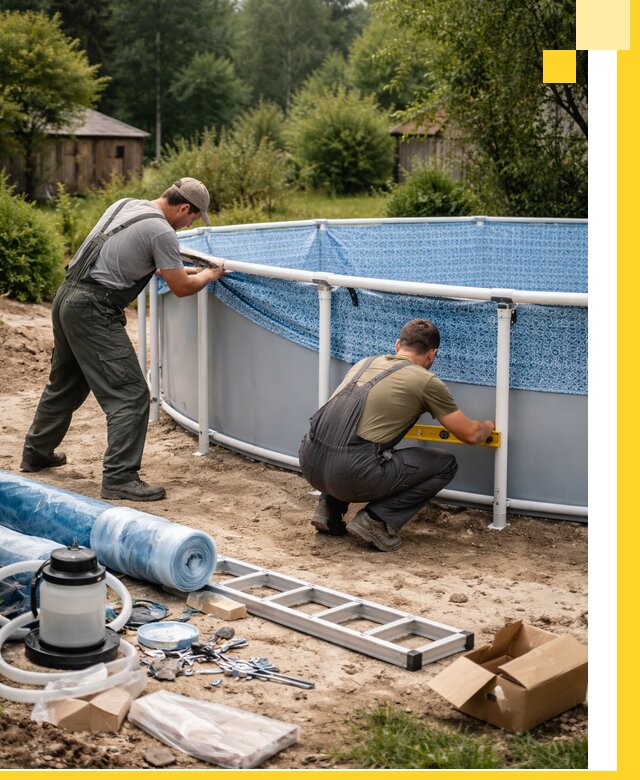 Установка и монтаж каркасных бассейнов в Геленджике под ключ