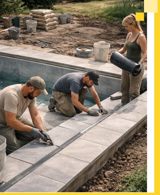 Строительство и монтаж уличных бассейнов под ключ в Геленджике