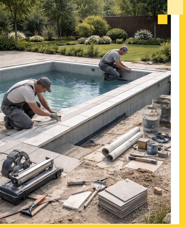 Строительство открытых бассейнов под ключ в Геленджике профессионально