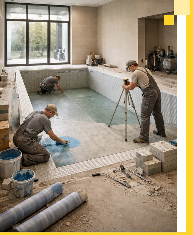 Проект и строительство закрытых бассейнов в Геленджике под ключ