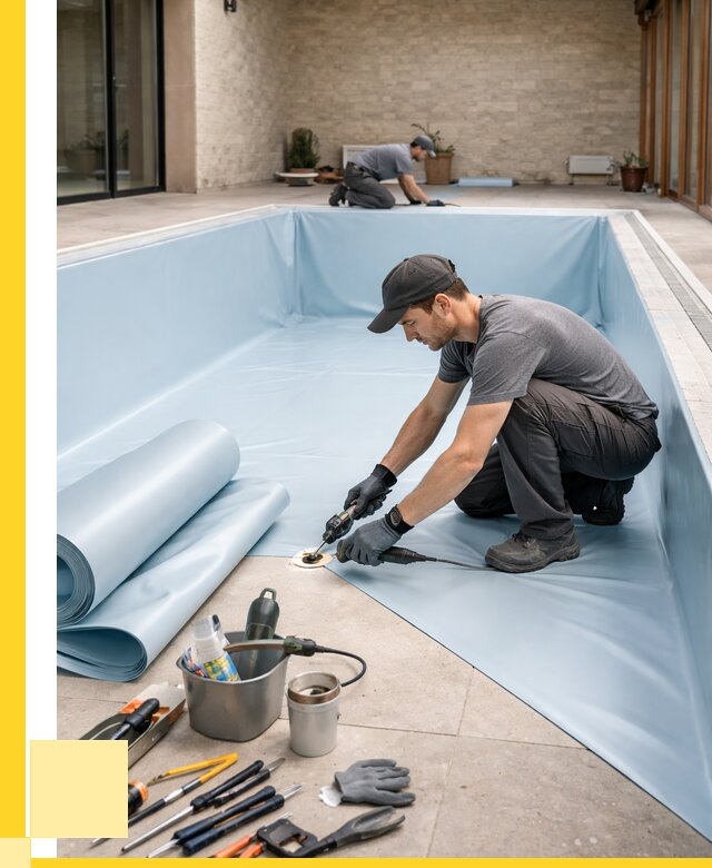 Пленка ПВХ для бассейнов в Геленджике от 2599 р. | ЭриданГлн