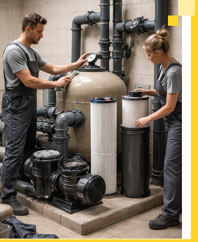 Фильтры и системы фильтрации для бассейнов в Геленджике