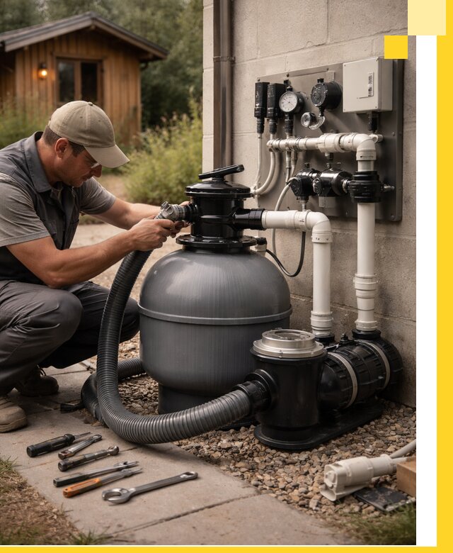 Продажа и монтаж фильтров и насосов для бассейнов в Геленджике