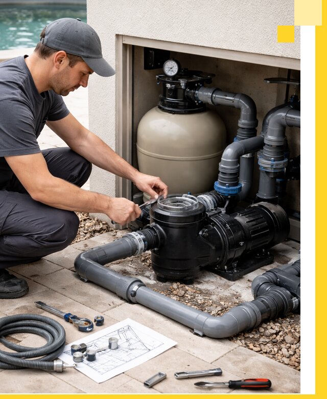 Поставка, монтаж и сервис насосов для бассейнов в Геленджике