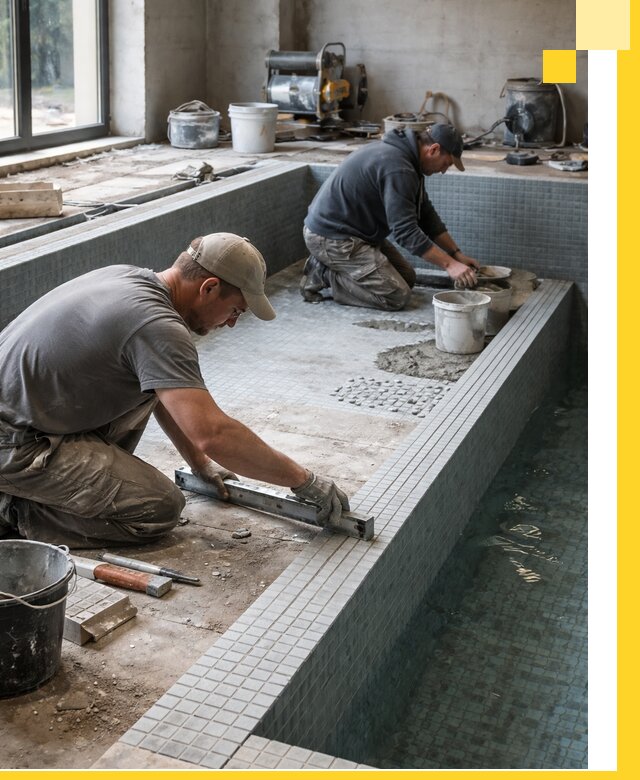 Строительство бассейна в частном доме в Геленджике под ключ