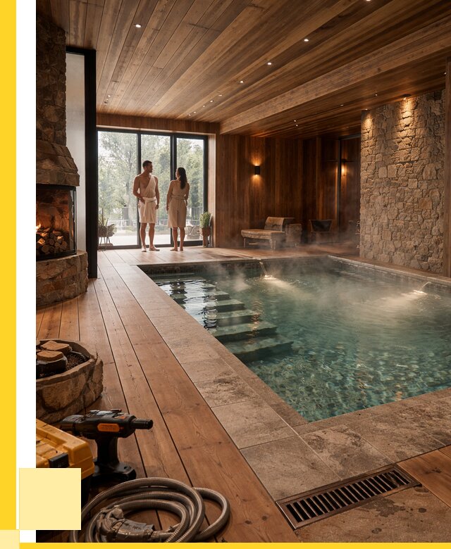 Проекты бань с бассейном под ключ в Геленджике от 77955 р., ЭриданГлн