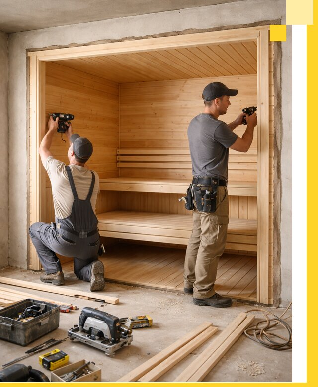 Монтаж саун под ключ в Геленджике — проектирование и установка