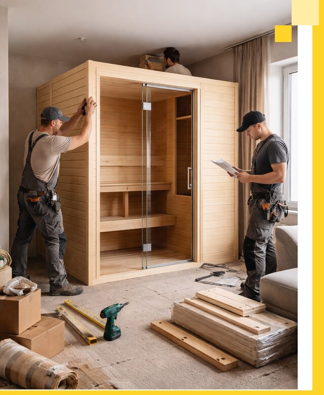 Установка и благоустройство саун в квартире в Геленджике