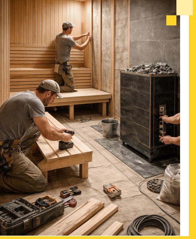 Дизайн и строительство интерьерных саун под ключ в Геленджике
