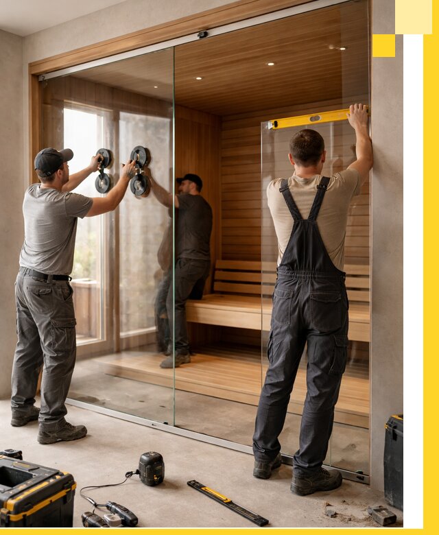 Производство и монтаж стеклянных саун под ключ в Геленджике