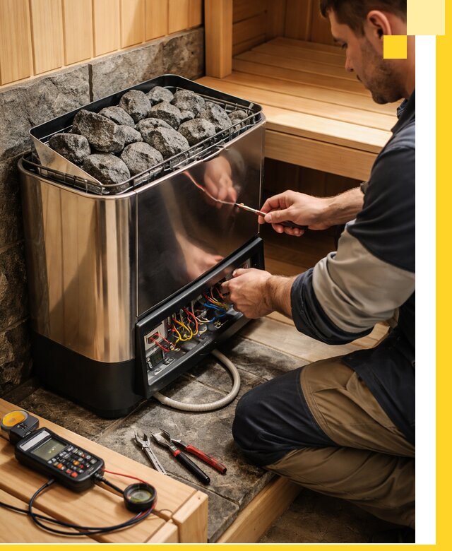 Продажа и установка электрокаменок для саун в Геленджике