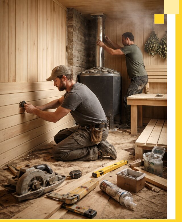 Полное строительство и оснащение парных под ключ в Геленджике