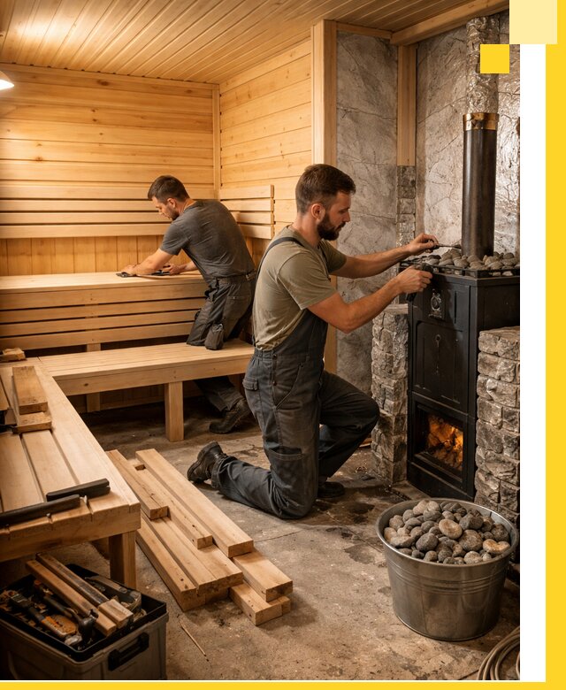 Дизайн и строительство интерьеров бань под ключ в Геленджике