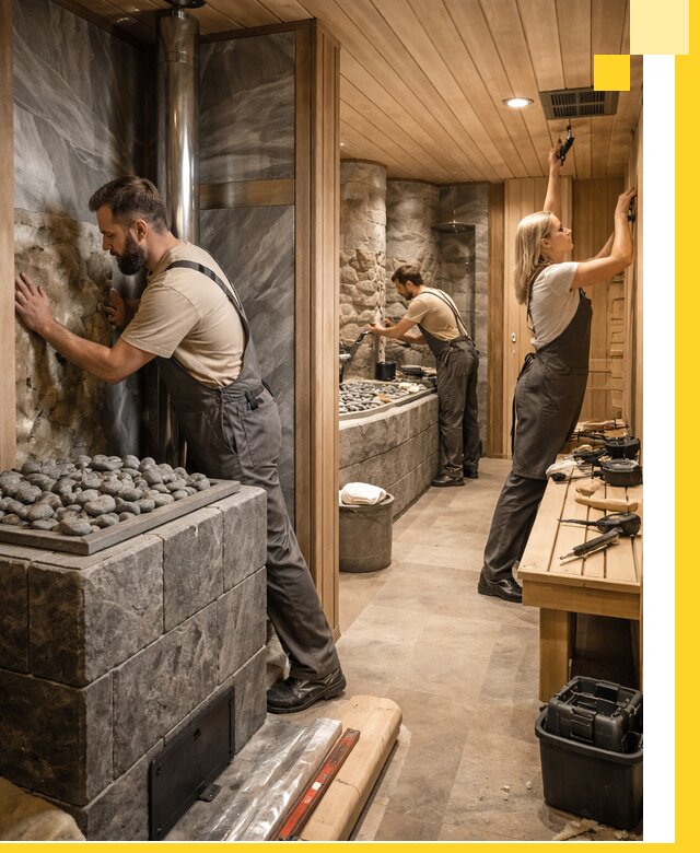 Строительство бань и SPA процедур в Геленджике под ключ и отделкой