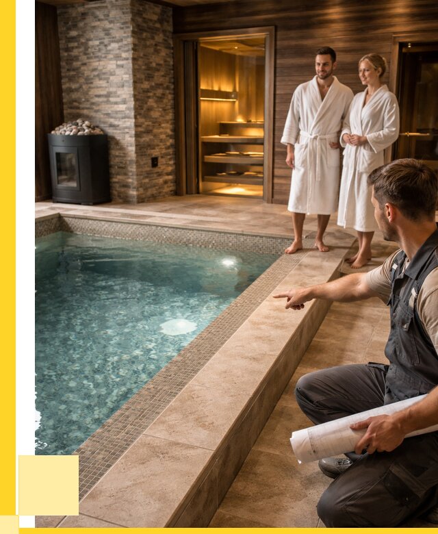 Проект бани с бассейном под ключ в Геленджике от 67561 р. | ЭриданГлн