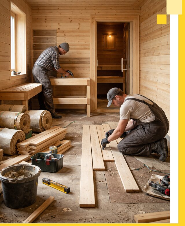 Индивидуальный проект бани с комнатой отдыха под ключ в Геленджике