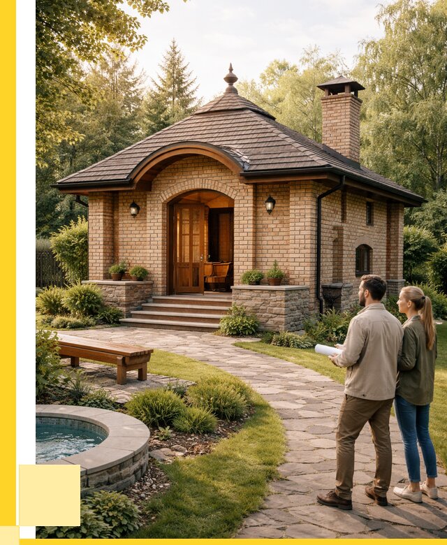 Проект кирпичной бани в Геленджике от 31182 р. | ЭриданГлн