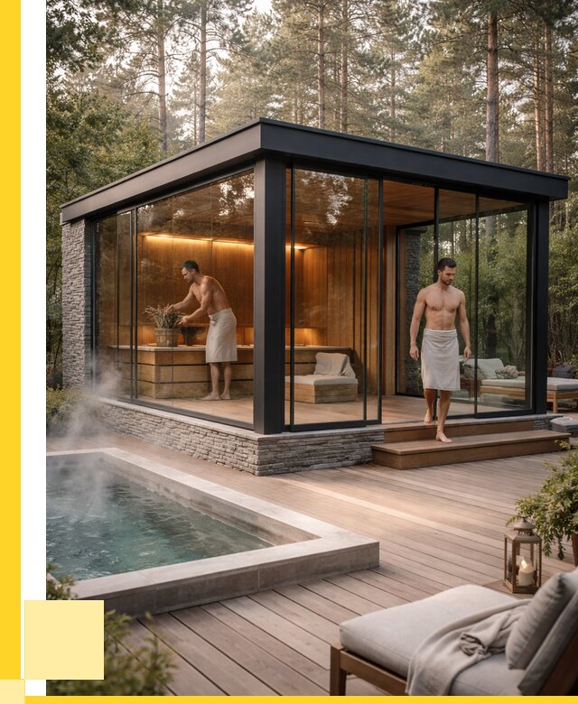 Стеклянные бани и двери в Геленджике от 467730 р. | ЭриданГлн