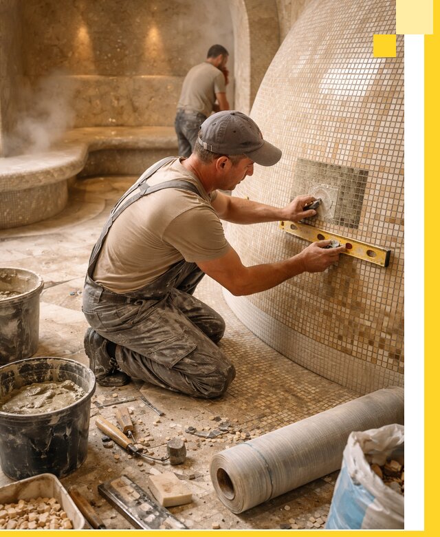 Хамам под ключ в Геленджике: проектирование, строительство, отделка