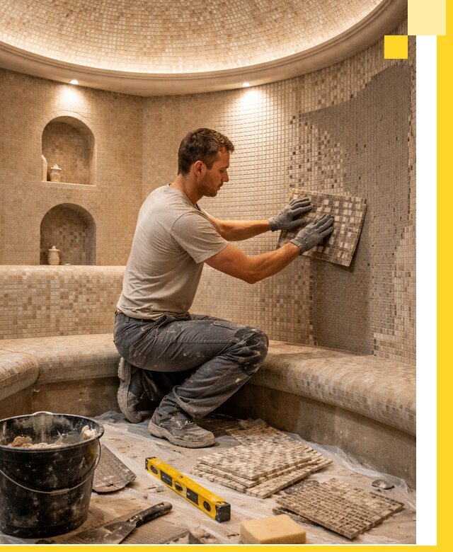 Устройство и монтаж домашнего хамама под ключ в Геленджике