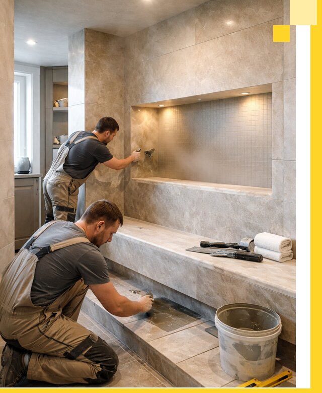 Профессиональное строительство хамама в квартире в Геленджике