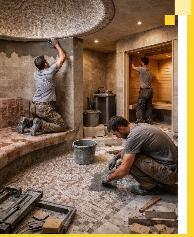 Проект и строительство хамама бани и сауны под ключ в Геленджике