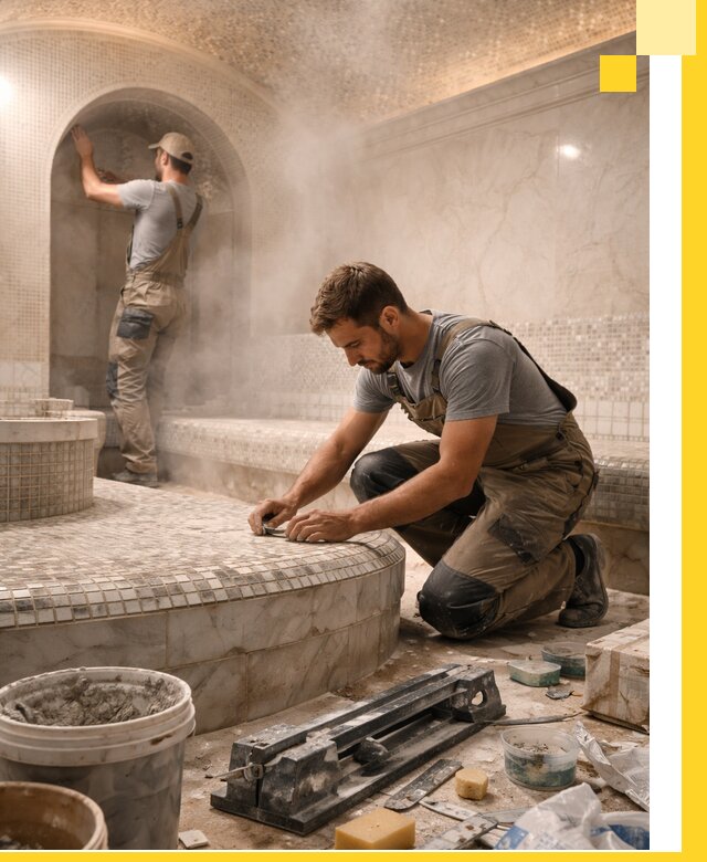 Профессиональный дизайн хамама и SPA под ключ в Геленджике