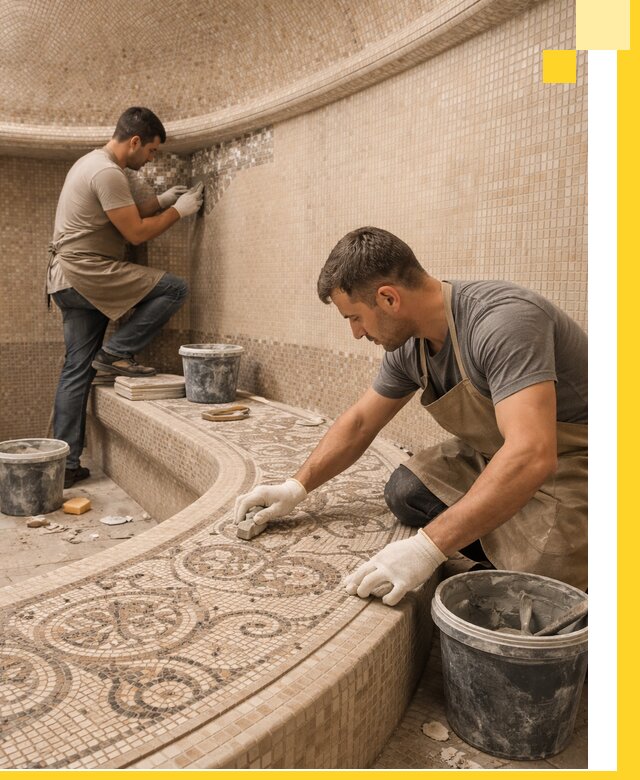 Плитка для хамама в Геленджике, укладка, подбор и поставка