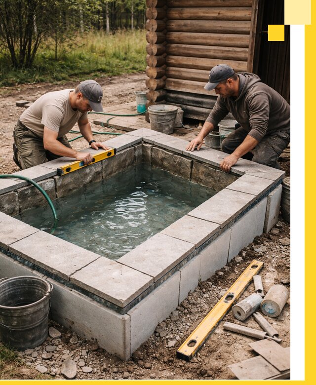 Изготовление и установка холодных купелей под ключ в Геленджике